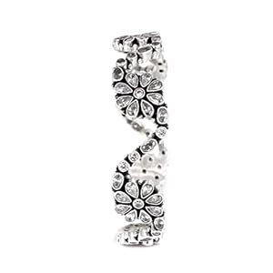 Buy Shyle 925 Sterling Silver Bangle/Bracelet, Essence Zircon Flower ...