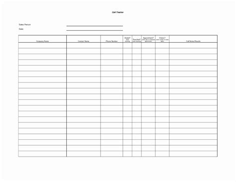 Image result for Call Tracking Sheet Template