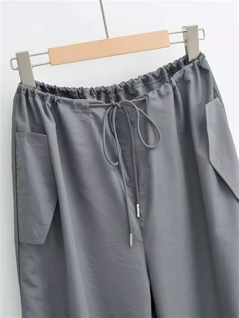 Wide Leg Parachute Cargo pants baggy Streetwear | Ubuy India