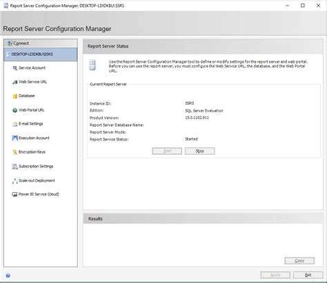Image result for MS SQL Reporting Server UI