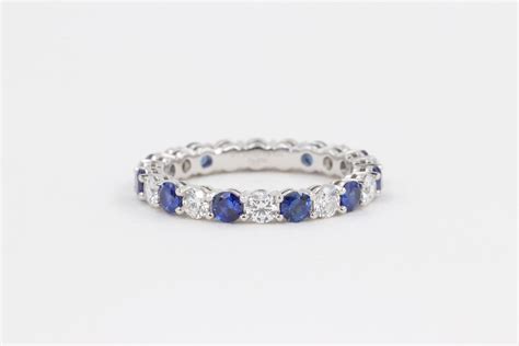 Tiffany and Co. Embrace Sapphire and Diamond Eternity Band Ring Set in ...