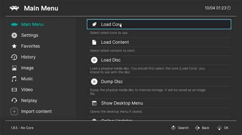 File:RetroArch-InstallCore-MainMenu.jpeg - OoT Randomizer Wiki
