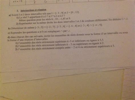 Image result for Intervalle Math Exercice