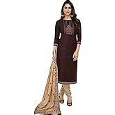 Miraan Women's Cotton Unstitched Dress Material (White, Free Size ...