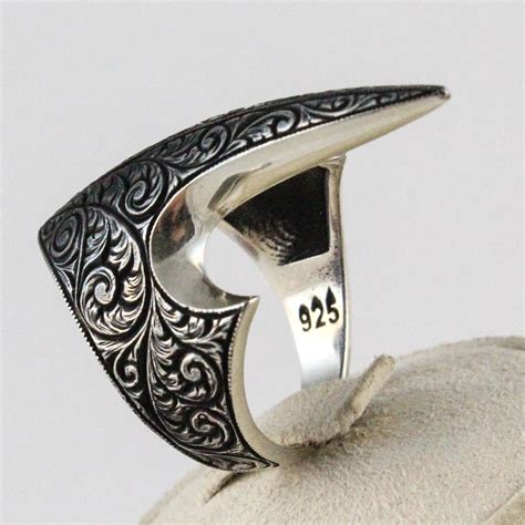 Balon Silver Solid 925 Stelring Silver Fang Engrave Style Turkish India ...