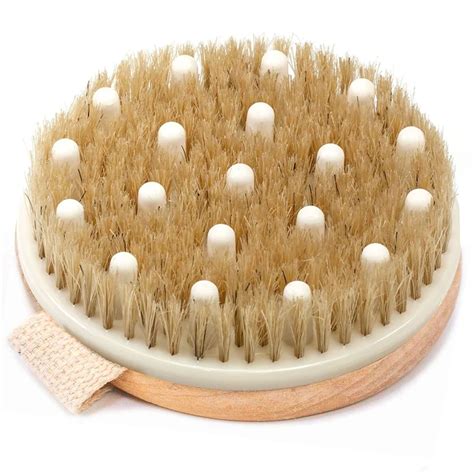 Dry Brushing Body Brush - Round Exfoliating Brush, Body Brush, Dry ...