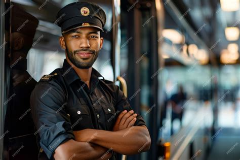 Un chauffeur de bus posant pour un portrait | Image générée à base d’IA