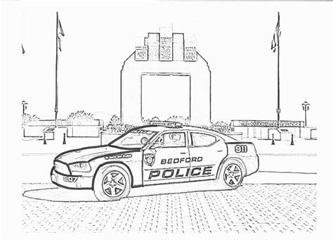 Police Car Printable Coloring Pages