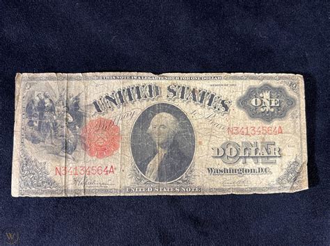 1917 One Dollar Bill Large Antique | #4542987850