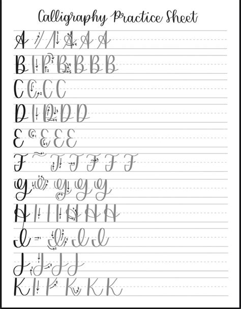 Image result for Calligraphy Writing Practice Sheets