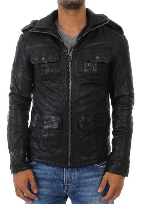Buy Superdry Men's Leather Jacket at Amazon.in