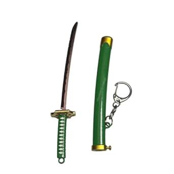 Katana Keychain – Spring-Loaded Button Mechanism (Green) : Amazon.in ...