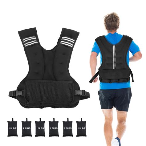 Henkelion Adjustable Weighted Vest for Men Women Weights Included, 11 ...