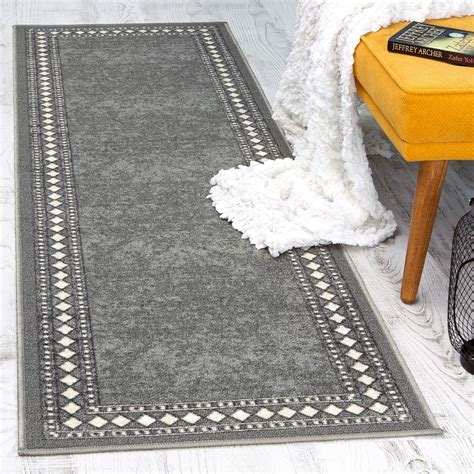 Buy Antep Rugs Alfombras Modern Bordered 2x7 Non-Skid (Non-Slip) Low ...