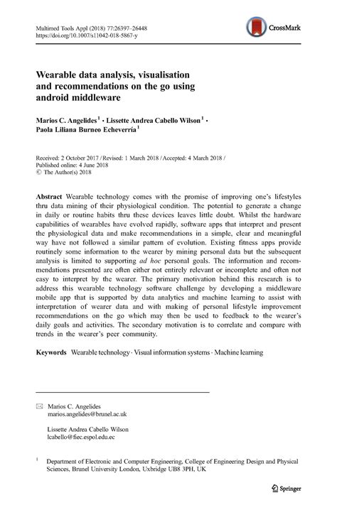 S11042 018 5867 y - Wearable data analysis, visualisation and ...
