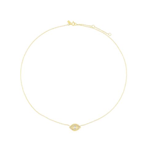 Gold & Diamond Evil Eye Protection Necklace | 14k Gold | EF Collection ...
