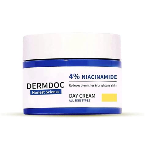 DERMDOC 4% Niacinamide Face Cream (50 gm) for Skin Brightening | Skin ...
