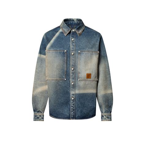 Sunfaded Effect Denim Long-Sleeved Shirt - Ready-to-Wear | Louis ...