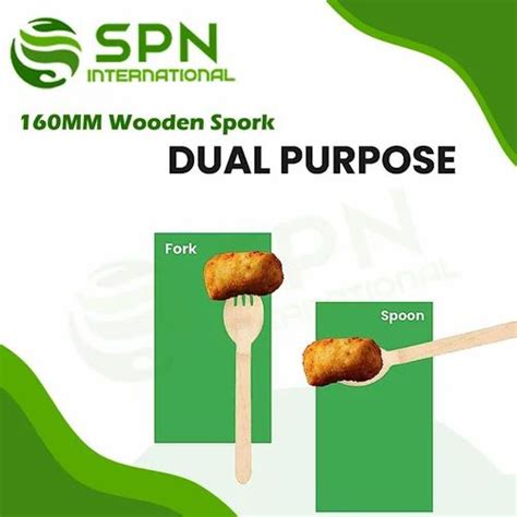 Wooden Spoon & Spork - 160mm Disposable Wooden Spork from Mumbai