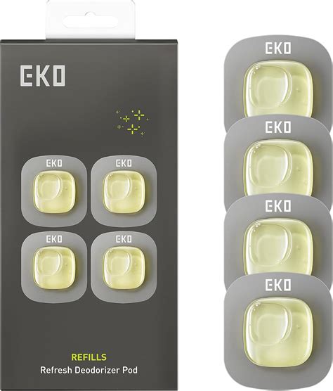 Amazon.com: EKO Refresh Deodorizer Pod Refills, 4-Pack, Plant-Based ...