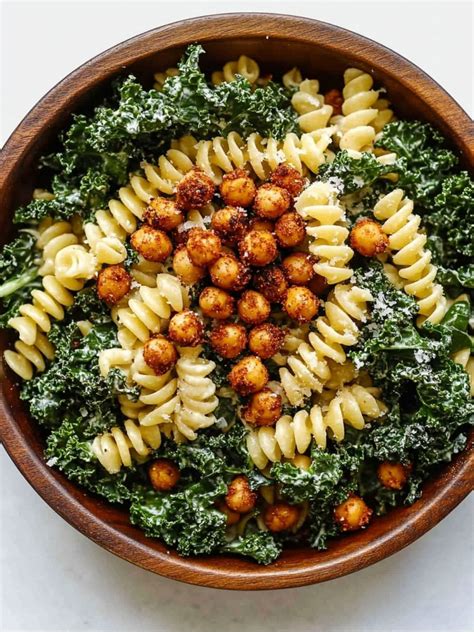 Kale Caesar Pasta Salad