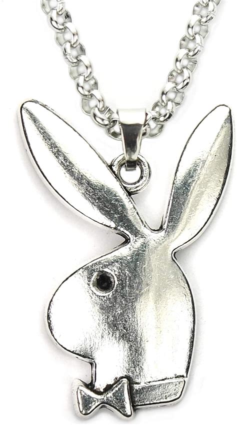 Buy Playboy Bunny Necklace, 20" Rolo Chain in Pure 304 Stainless, with ...