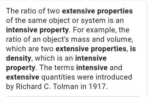 density is intensive property or extensive property if then how ...