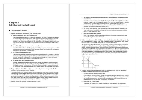 Ch04 - Chapter 4 Individual and Market Demand Questions for Review ...