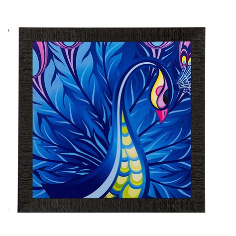 Dancing Peacock Satin Matt Texture UV Art Painting - eCraftIndia Online