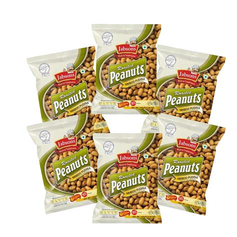 Jabsons Roasted Peanut Nimboo Pudina- 140gm (Pack of 6)(140 Gm X 6 ...