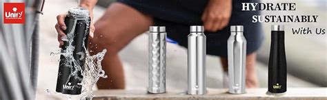 Unify Stainless Steel Water Bottle 1 Litre for Fridge, School, Office ...
