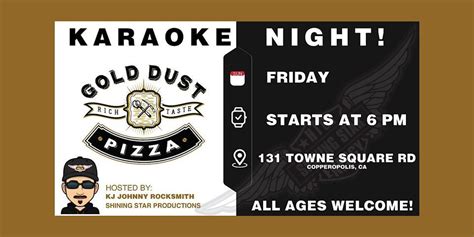 Family Karaoke at Gold Dust Pizza Copperopolis, Gold Dust Pizza ...