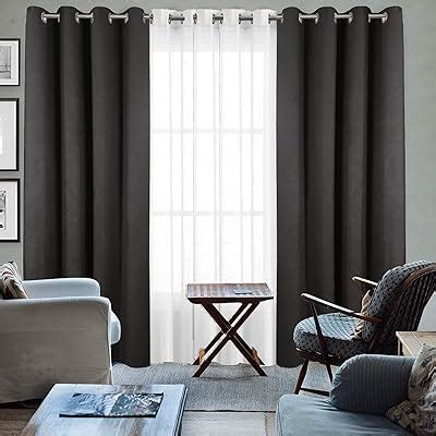 Buy HOMEMONDE Blackout and Sheer Curtains 9 Feet - Long Door Panels for ...