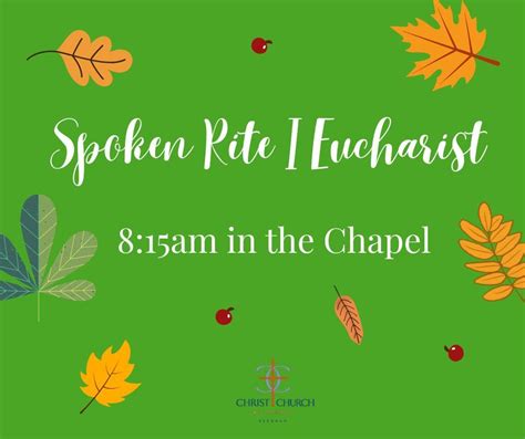 Spoken Rite I Eucharist in the Chapel, 1132 Highland Ave, Needham, MA ...