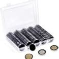 NUMISMATE - 100 Pieces 30mm Premium Coin Capsules with Black Foam ...