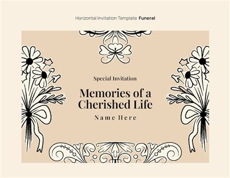 Funeral program template | Free PSD