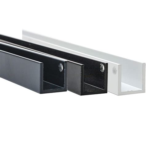 Buy Aluminium Profile U-Profile Powder-Coated Black RAL 9005 20 x 20 x ...