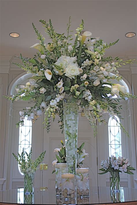 My ceremony and bridal party table decor | Large flower arrangements ...
