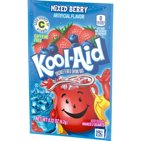 Kool-Aid Unsweetened Mixed Berry Powdered Soft Drink 0.22 oz Envelope 0 ...