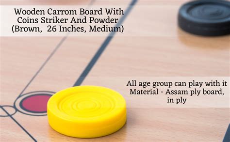 M Art Pro Wooden Carrom Board 32 Inches (Full Size) In Pakky Ply ...