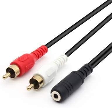Hi-PLASST 3.5mm Female To 2RCA Male Stereo AV Video “Y” Splitter Cable ...