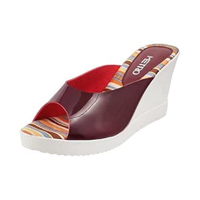 Metro Women's Maroon Fashion Sandals - EURO36/UK3(34-9330-44-36 ...