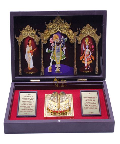 Lord Shrinath Ji Krishna Charan Paduka Pooja Item For Temple Puja Deco ...
