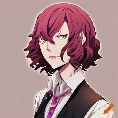 Bungou stray dogs female character with female face. He wears a white ...