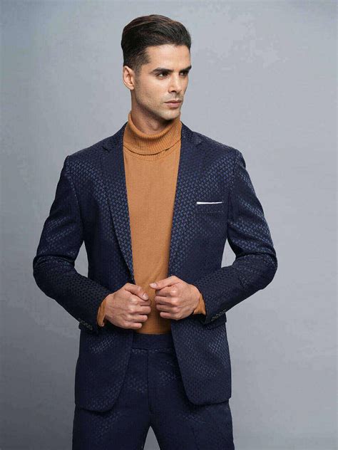 Rent/Buy Blue Diamond Print Suit | Home Trial | Free Delivery | CandidMen