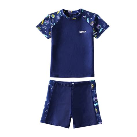 RUTAYY Toddler Swimsuit Boy 2PCS Boys Swimwear Set Short Sleeve Boys ...