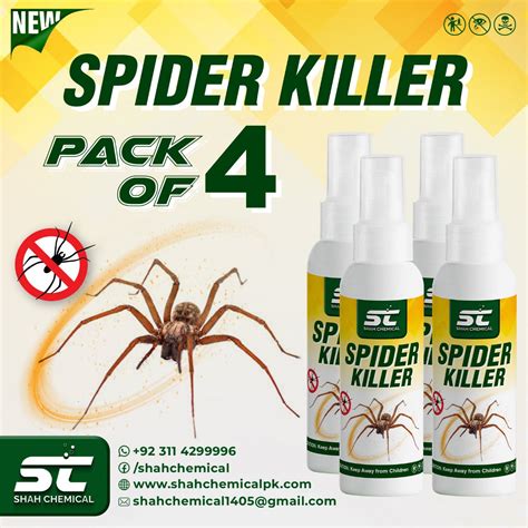 Pack of 4 Spider Killer Ready For Use Spray - 120 ml - SHAH CHEMICALS