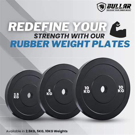Standard Rubber Weight Plates for Home Gym – Bullar Fitness