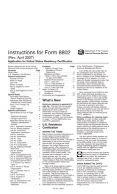 Form 8802 Instructions - Blank Fillable Template | Fill Out, Print ...