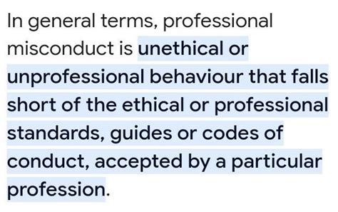 What is professional misconduct - Brainly.in